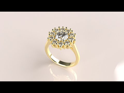 Speed Modeling: Classic Cluster Ring in 1 Minute ✨💍