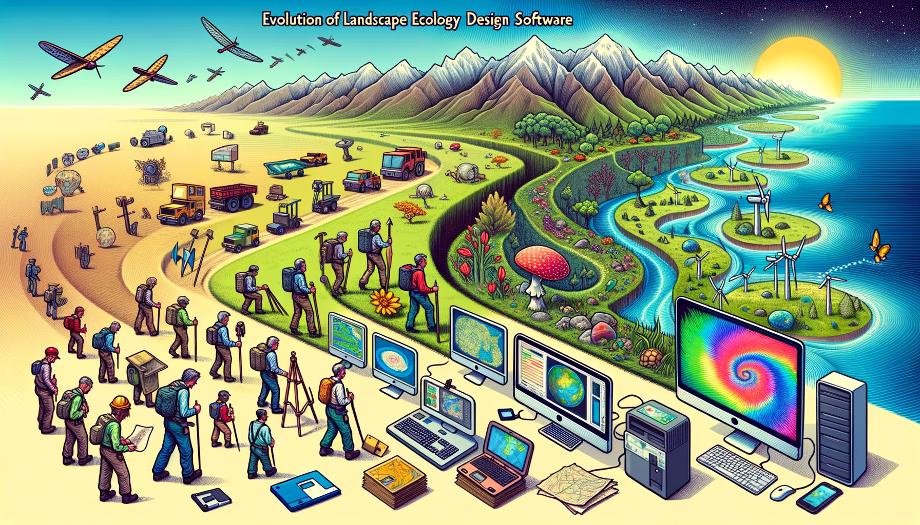 Early Mapping Tools Design Software History: Evolution of Landscape Ecology Design Softwar