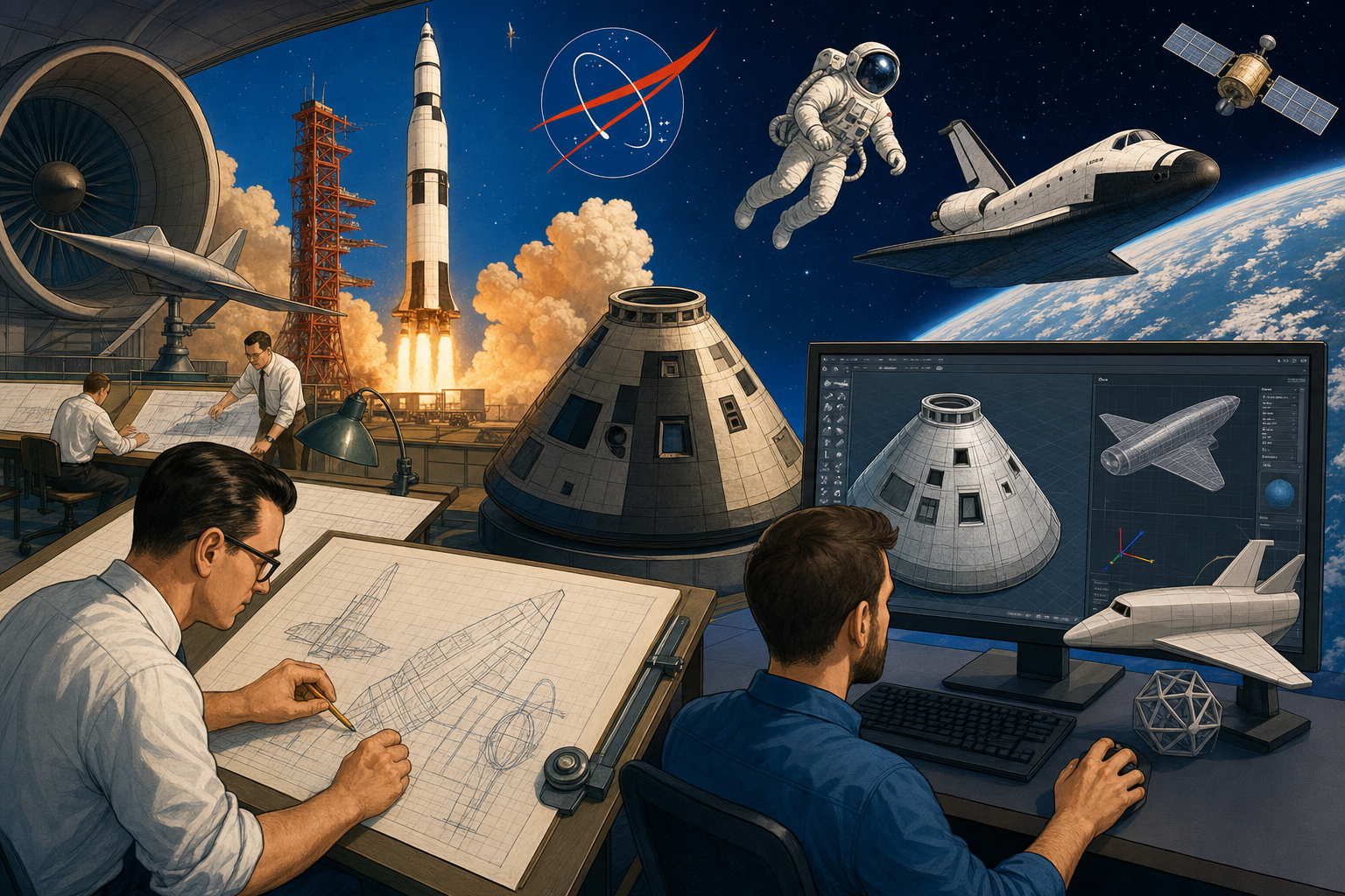 Design Software History: NASA and the Aerospace Origins of 3D Modeling