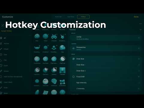 Getting Started with ZBrush for iPad - Hotkey Customization