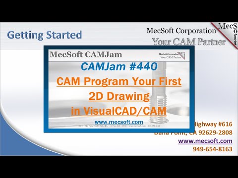 CAMJam #440: CAM Program Your First 2D Drawing in VisualCADCAM