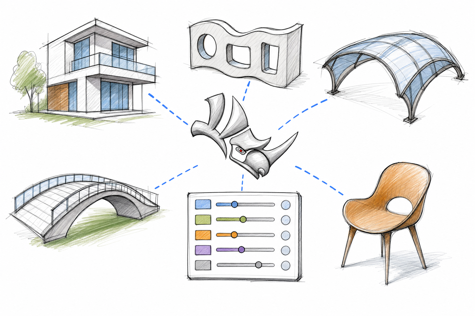Add Data to Any Rhino Geometry with VisualARQ Custom Parameters