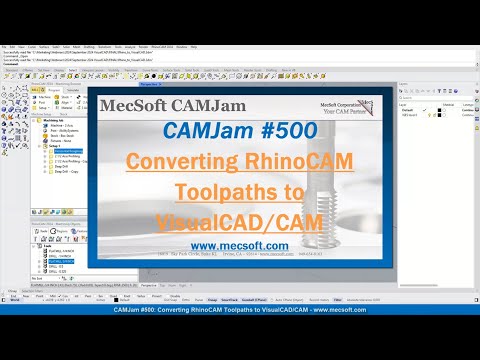 CAMJam #500: How to Convert RhinoCAM Toolpaths into VisualCAD/CAM