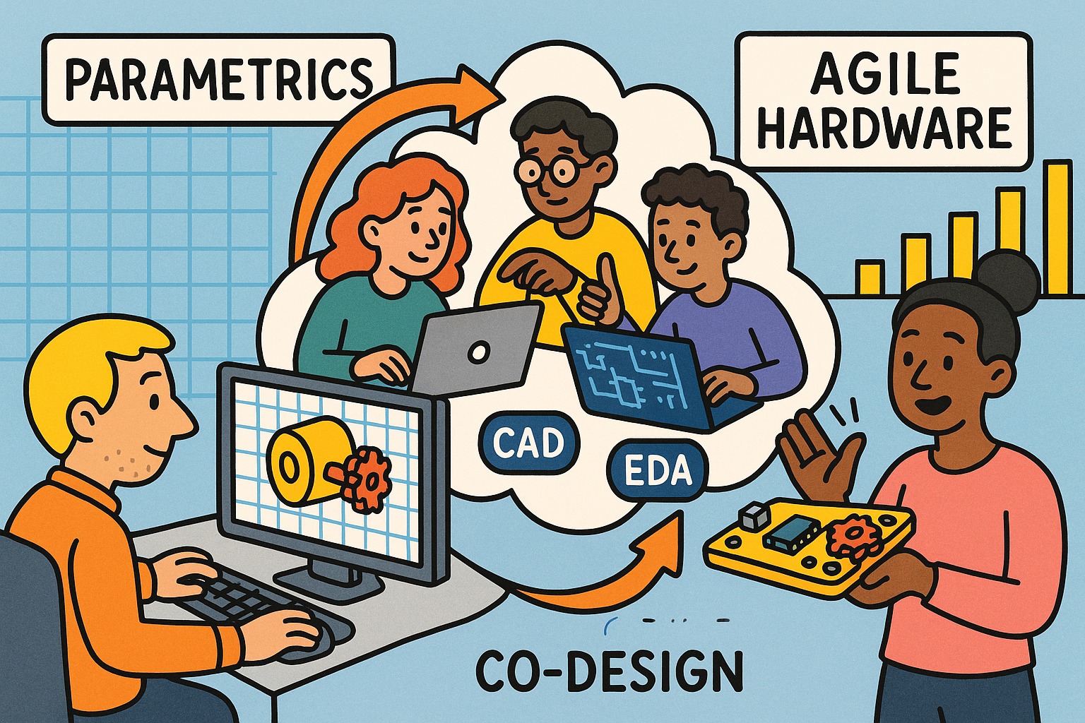 Design Software History: From Parametrics to Cloud Co-Design: How CAD and EDA Enabled Agile Hardware