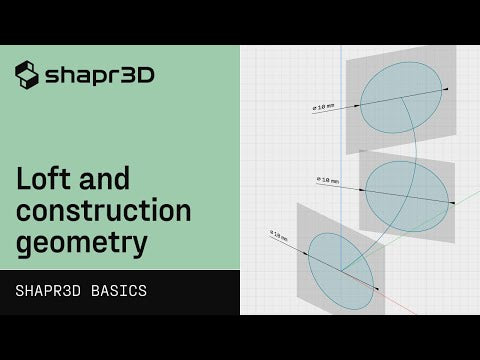 Loft and construction geometry: Designing a Motorcycle Handlebar, part 1 | Shapr3D Basics