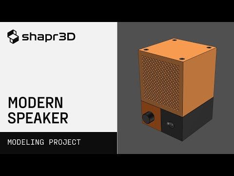 Model a modern speaker  | Step-by-step Modeling projects