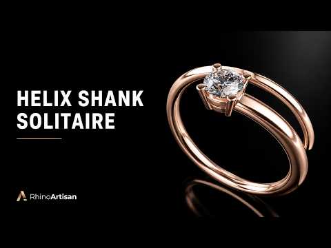 How to Sweep a Helix Shank Solitaire in Rhino | RhinoArtisan