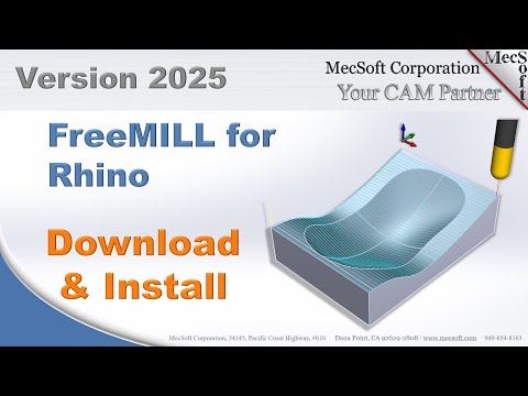 FreeMILL 2025 for Rhino Download & Install Quick Start