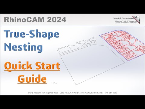 RhinoCAM 2024 True Shape Nesting Quick Start
