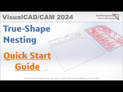 VisualCAD/CAM 2024 True Shape Nesting Quick Start