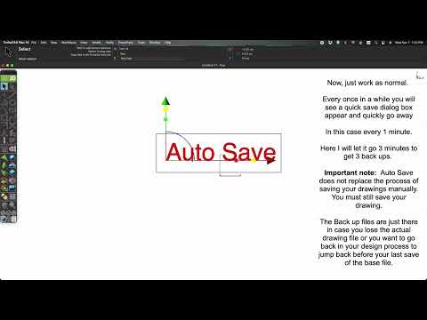 How to AutoSave in TurboCAD Mac v14