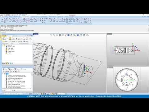 CAMJam #307: Extrude Solids in VisualCAMCAM for 4 Axis Machining