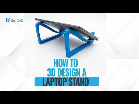 3D Design a Custom Laptop Stand in SelfCAD | Using the Freehand Drawing Tools