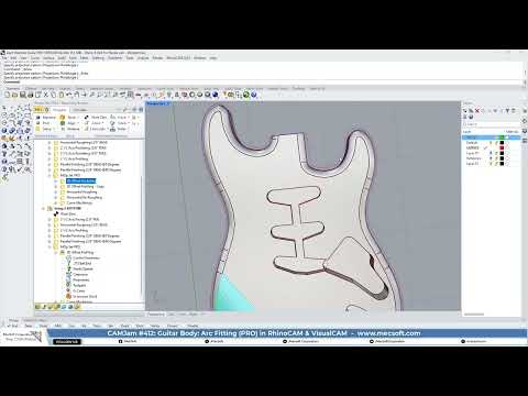 CAMJam #412: Guitar Body Arc Fitting RhinoCAM PRO