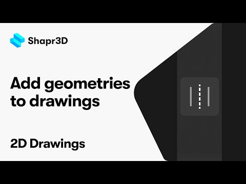 Shapr3D Manual - Add geometries to drawings | 2D Drawings