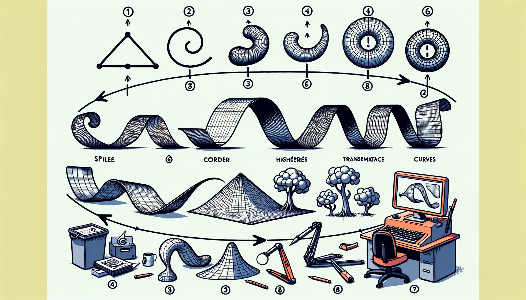 Design Software History: Evolution of Spline Modeling: From Bézier Curves to NURBS in Design Software History