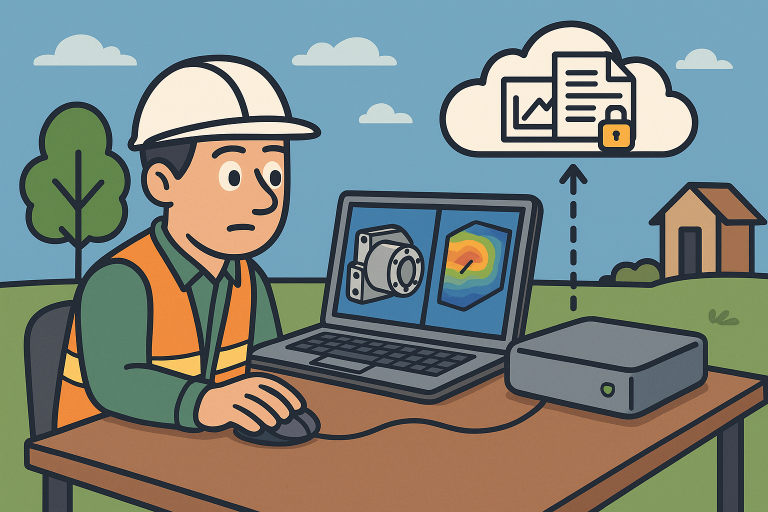 Edge CAD Rendering and Simulation for Remote Sites: Low-Latency Architecture, ROMs, and Secure Governance