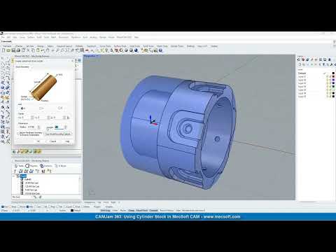 CAMJam #363: Using Cylinder Stock in MecSoft CAM