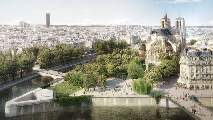 New design of Notre-Dame de Paris surroundings unveiled for the first time