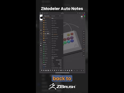 AutoNotes in ZBrush
