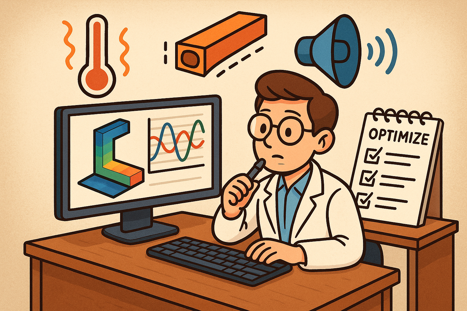 Coupled Thermal–Structural–Acoustic Modeling and Optimization: A Pragmatic Playbook for Multiphysics Design
