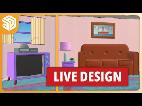 3D Modeling The Simpsons Living Room (Full Build + Tips) 💡