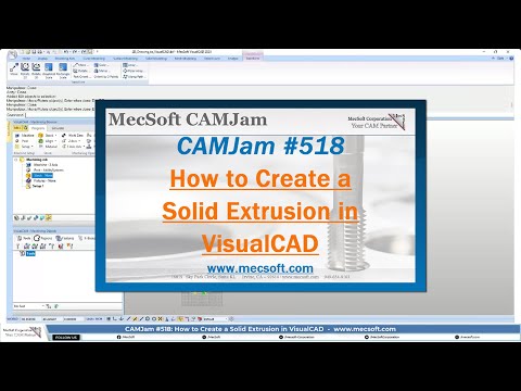 CAMJam #518: Extrude a Solid in VisualCAD