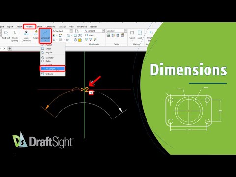 Create Arc Length Dimension with Dimension Text Override from Toolbar