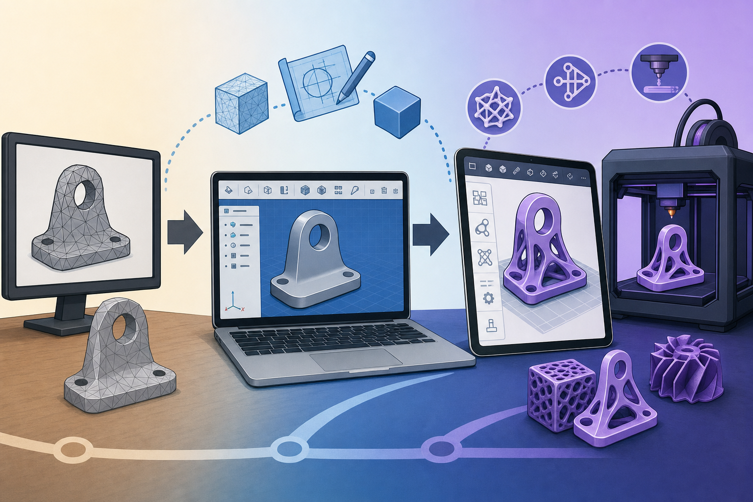 First Cad Model Design Software History: From STL to Additive-First CAD: The Evolution