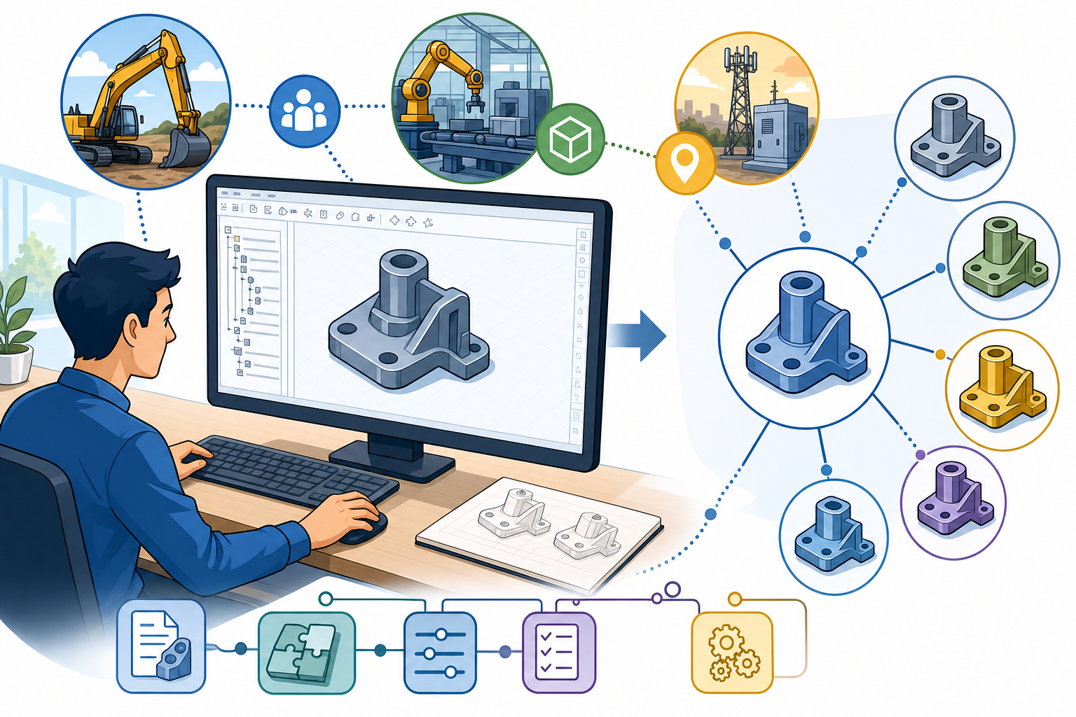 Context-Aware CAD: Relationship-Driven Design for Product Families
