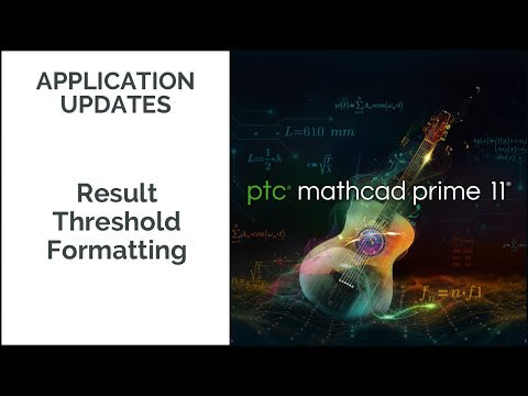 Results Threshold Formatting | Mathcad Prime 11