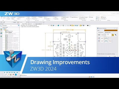 Drawing Improvements | ZW3D 2024 Official