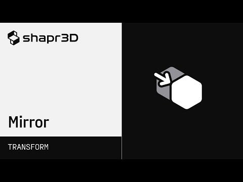 Shapr3D Manual - Mirror | Transform