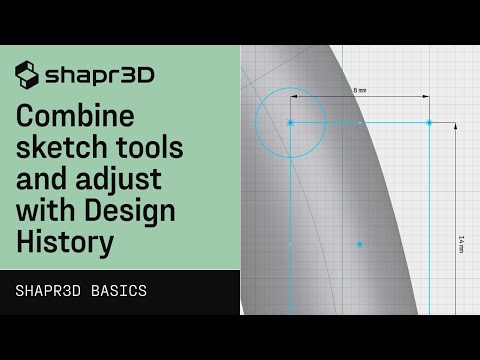Combine sketch tools and adjust with Design History: Motorcycle Handlebar, part 2 | Shapr3D Basics