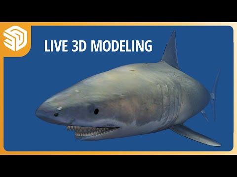 LIVE Shark Sculpting in SketchUp | Realtime Organic 3D Modeling