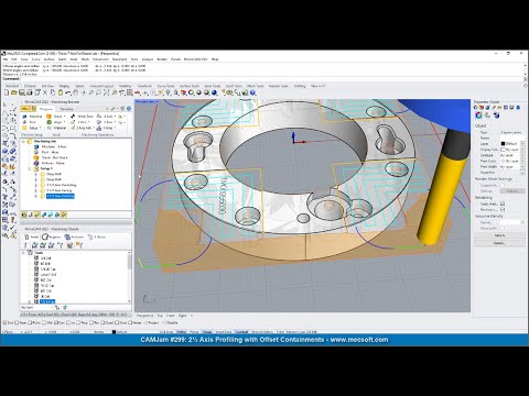 CAMJam #299: How to CAM Program 2 Axis Profiles with Offset Containments