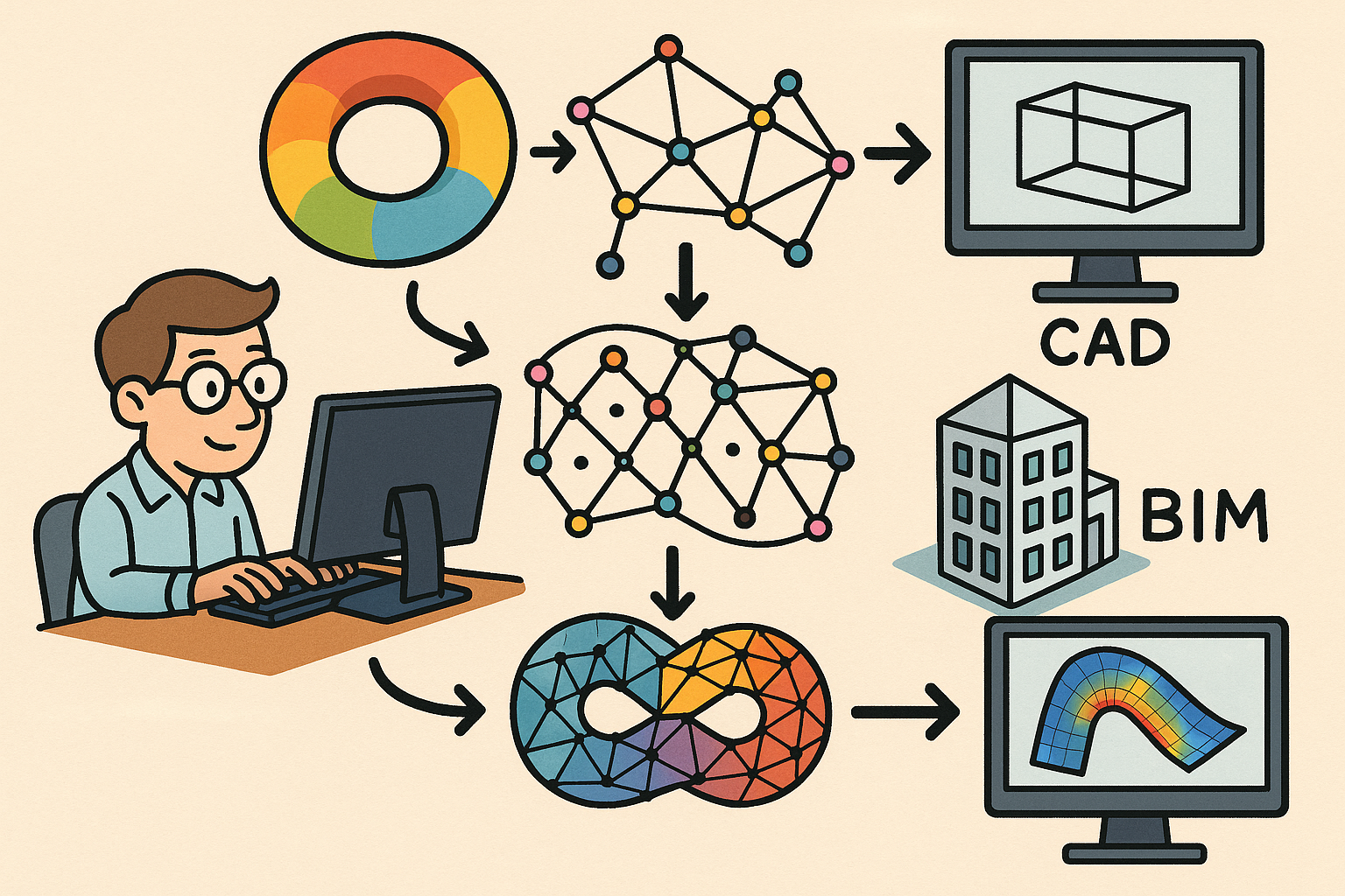 Design Software History: From Computational Topology to Design Software: Integrating TDA into CAD, BIM and CAE Workflows