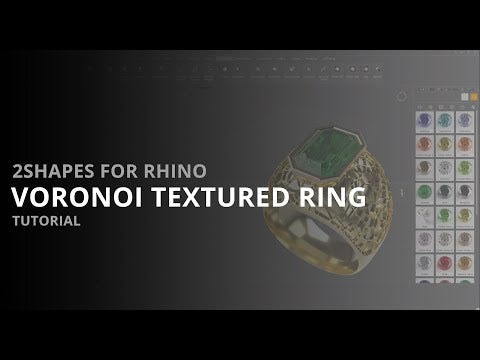 2Shapes for Rhino Tutorial - 011 Voronoi textured ring - English