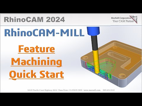 RhinoCAM 2024 Automatic Feature Machining (AFM) Quick Start