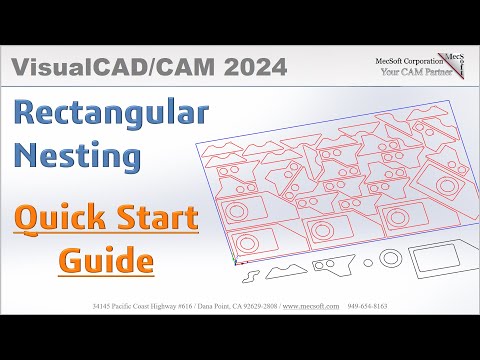 VisualCAD/CAM 2024 Rectangular Nesting Quick Start
