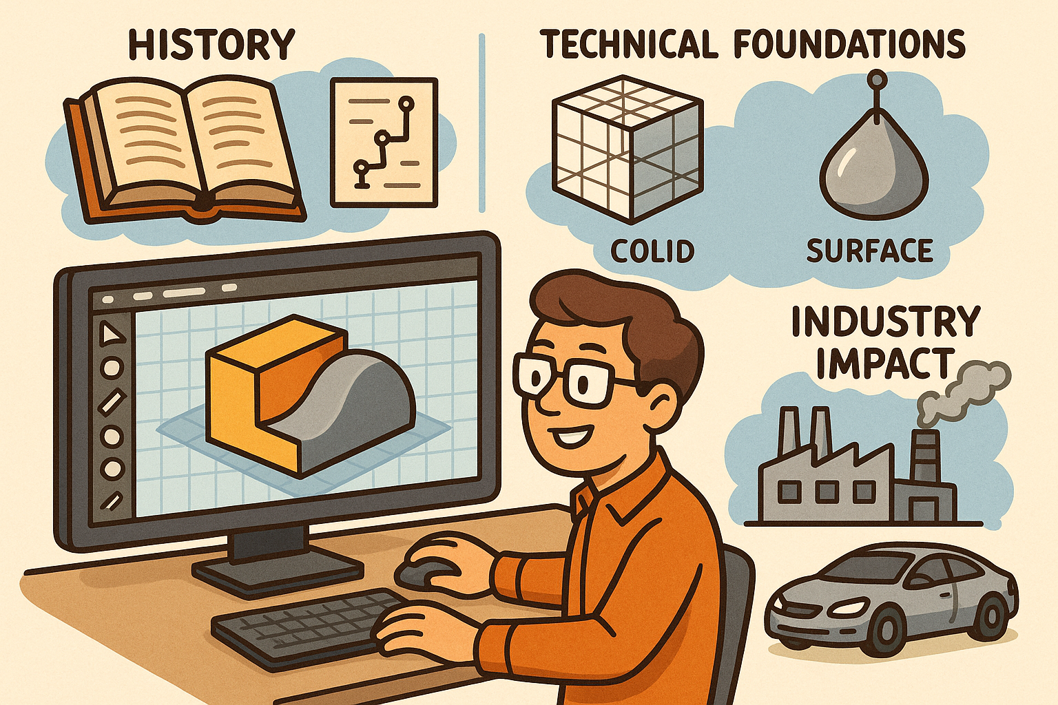 Design Software History: Hybrid Modeling in Design Software: History, Technical Foundations, and Industry Impact