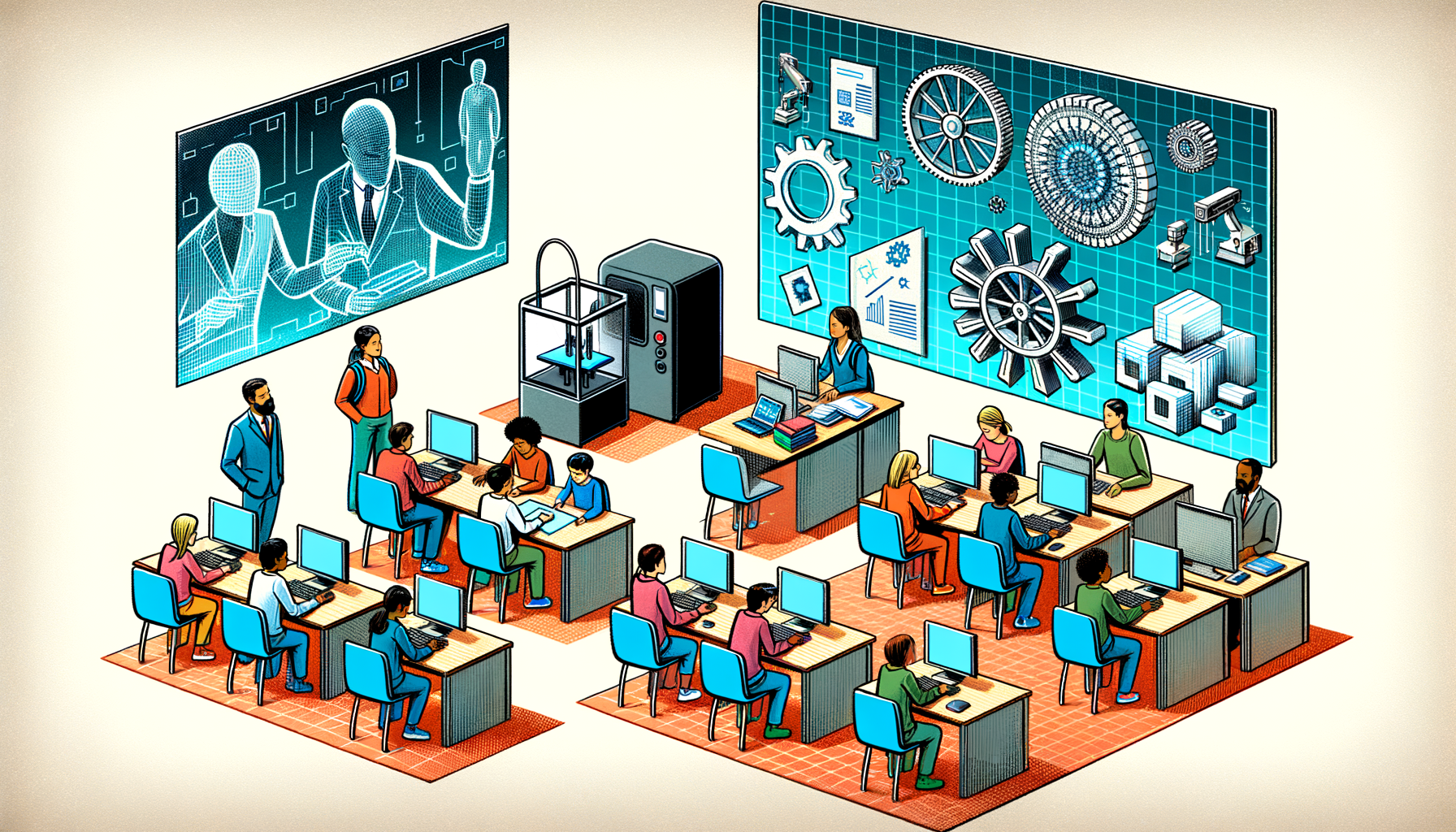 Student Using Cad Software Design Software History: The Integration of CAD in Education: Transfor
