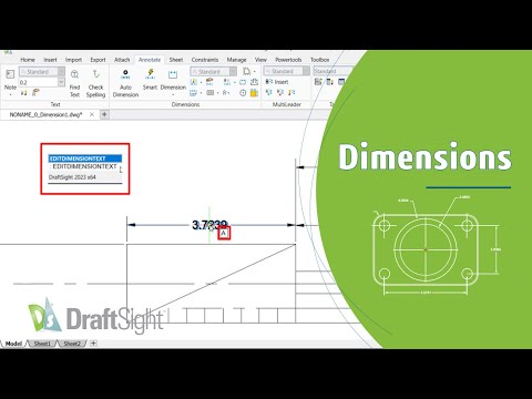 Edit Dimension to Rotate Dimension Text Using Command Window