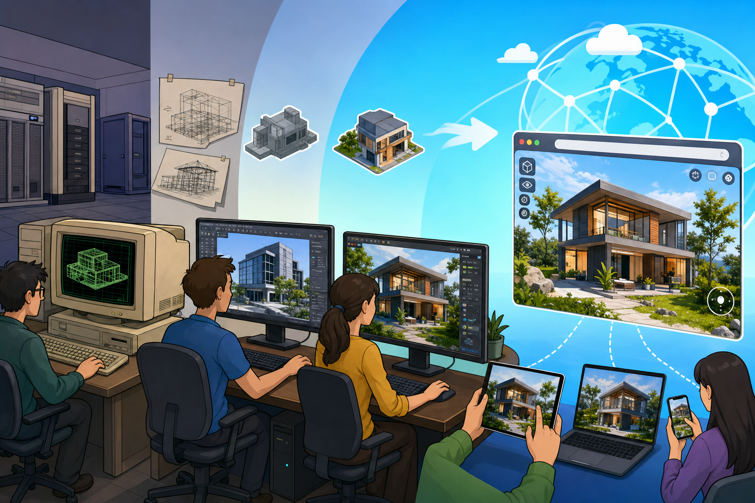 Design Software History: From Workstations to WebGL: The Evolution of Large-Scale Design Visualization