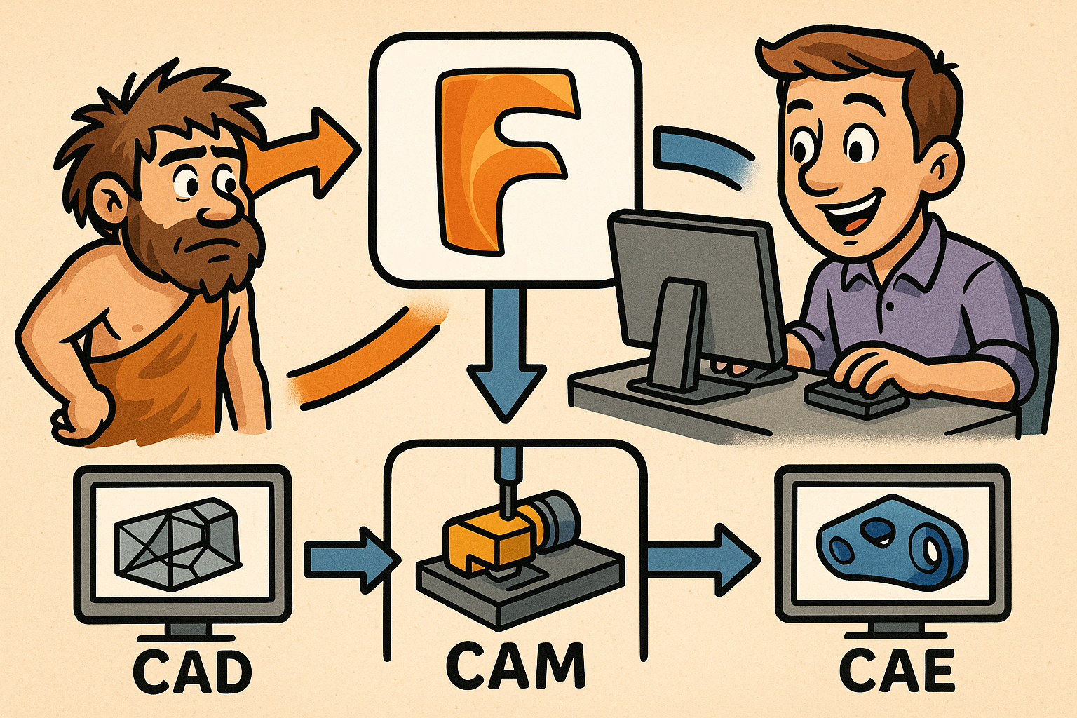 Design Software History: The Evolution of Design Software: Autodesk's Fusion 360 and the Integration of CAD, CAM, and CAE in Modern Manufacturing Practices