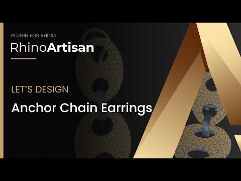 Tutorial: Anchor Chain Earrings Jewelry Design | RhinoArtisan