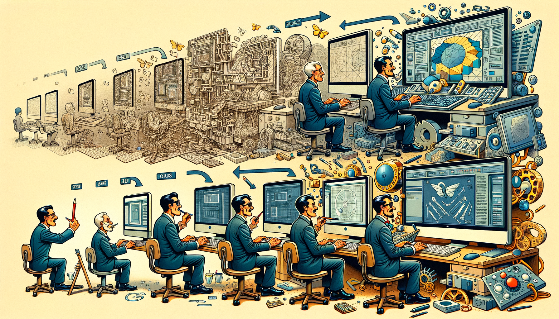 2000s Computer Ui The Evolution of User Interface Design in CAD Software: Enhancing Usab