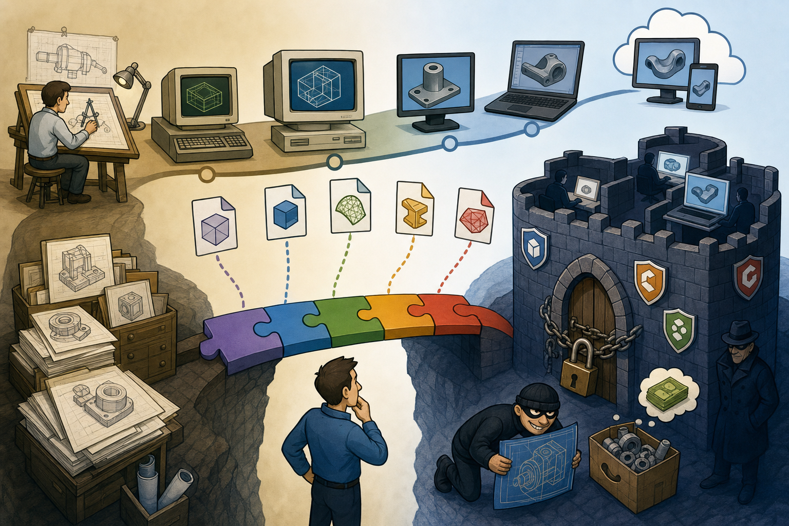 Design Software History: CAD Interoperability and Intellectual Property Risk in Design Software History
