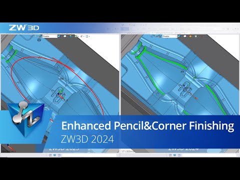 Enhanced Pencil and Corner Finishing | ZW3D 2024 Official