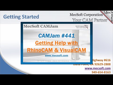 CAMJam #441: Getting Help with RhinoCAM and VisualCAM